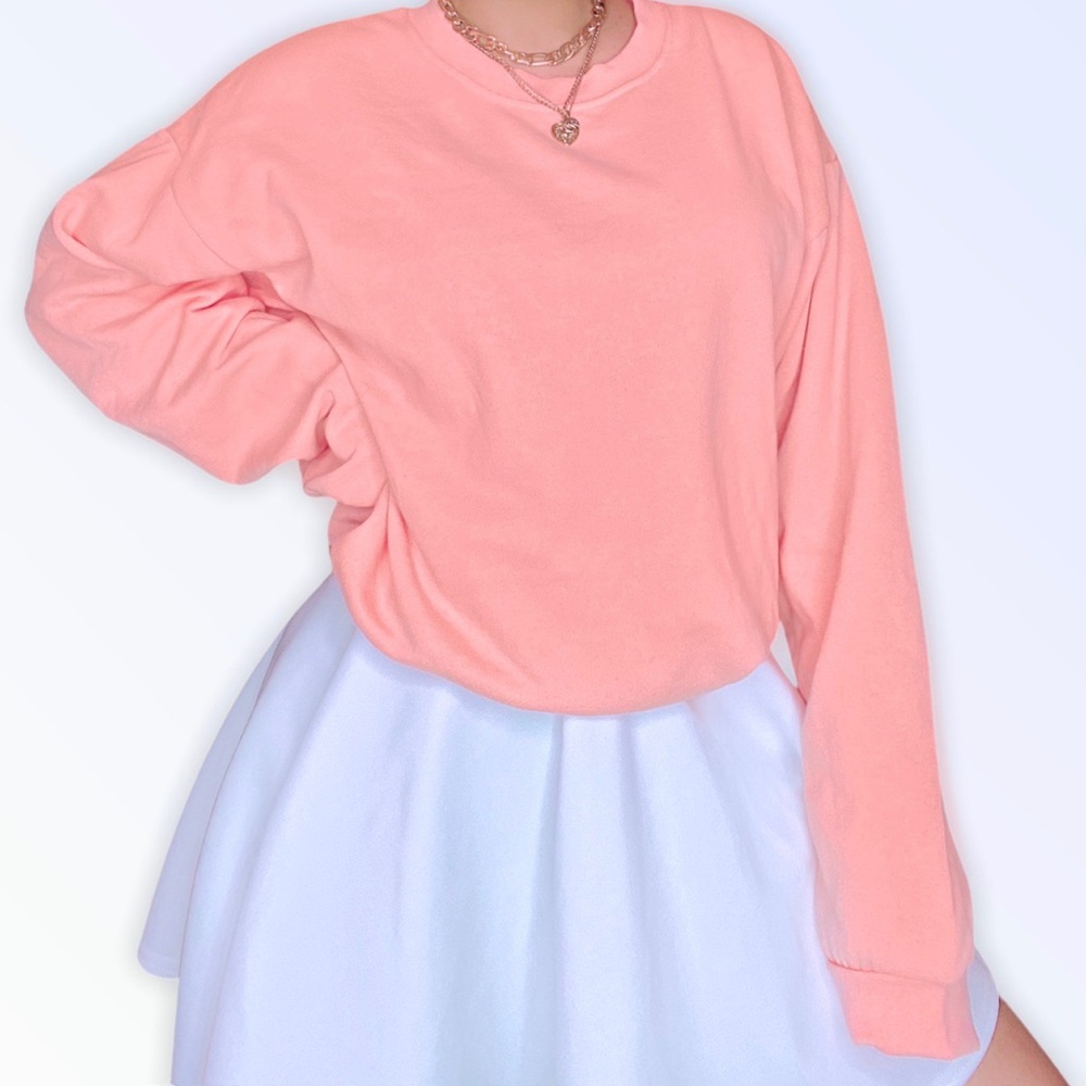 *SOLD* CORAL PEACH PULLOVER SWEATSHIRT SWEATER